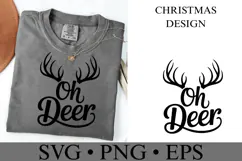 Oh Deer Svg | Christmas svg | Shirt Svg Product Image 1