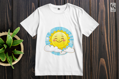Cute Sun Face Clipart Sublimation PNG Product Image 2