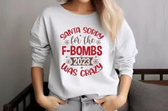 Santa sorry for the f bombs 2023 was crazy SVG Product Image 2