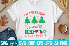 I'm the reason Santa has a Naughty list SVG Cut Files Product Image 2