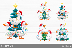 Christmas Goose Clipart. Christmas Clipart Product Image 1
