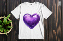 Purple Glitter Hearts PNG Clipart Product Image 2