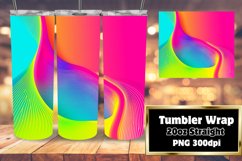 Colorful Gradient Design Sublimation Tumbler Wrap 20oz Product Image 1