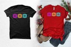 Trio Modern Daisy Embroidery Design Product Image 2