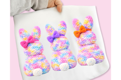 Faux Yarn Easter PNG, Easter Bunny PNG, Faux yarn Bunny PNG Product Image 1