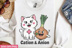 Cation & Anion PNG, Chemistry Sublimation PNG Product Image 3