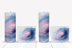 Watercolor Space Tumbler Design, Glitter Tumbler Product Image 2