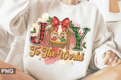 Christmas Sublimation - Joy To The World PNG Design Product Image 2