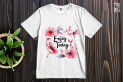 Floral Frame Enjoy Today clipart sublimation png Product Image 2