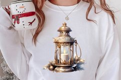 Cute Silver Christmas Watercolor Clipart, Christmas SVG Product Image 2