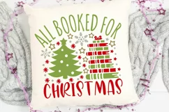 All Booked For Christmas Svg, Christmas Book Lover Svg. Product Image 5