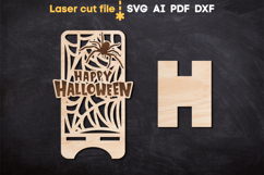Happy Halloween Phone Stand SVG laser cut file for Glowforge Product Image 2