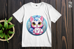 Cute Cartoon Cat Clipart Sublimation PNG Product Image 2