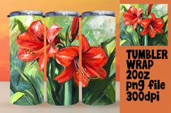 Beautiful Floral Oil Art Tumbler Wrap for Sublimation Product Image 1