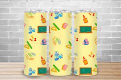 Back to school seamless design, backpack, rulers, supplies Product Image 2