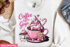 Coffee &amp; Guys PNG, Cozy Valentine Sublimation PNG Product Image 1