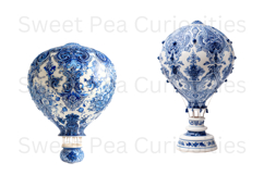 Blue Toile, Ephemera, PNG, Clipart, Junk Journal, flowers Product Image 2