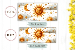 Moon Mug Wrap, Celestial Mug Template, Stars Mug Design Product Image 2