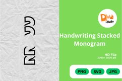 Handwriting Stacked Monogram Product Image 1