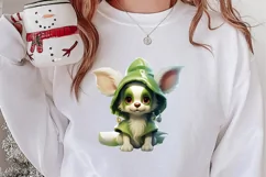 Green Christmas Dog Clipart Sublimation, Christmas Dog PNG Product Image 2