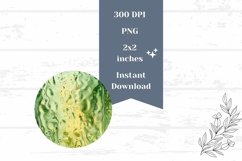 Green Earrings Sublimation, Abstract Round Earrings PNG Product Image 2