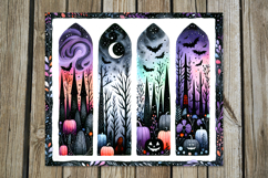 Halloween brushstroke | 4 spooky Sublimation Tumbler designs Product Image 5