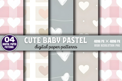 Cute Baby Pastel Digital Background Paper Bundle PNG Product Image 2