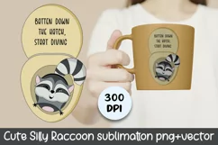 Cute Raccoon. Sublimation Designs for t-shirts.PNG Product Image 2