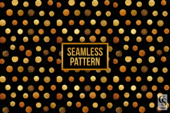 Golden Polka Dots Pattern Digital Paper Product Image 2