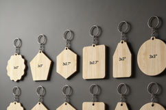 Blank Keychains Bundle Laser Cut Shapes Wood Acrylic Keychai Product Image 3