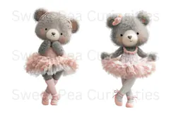 Bear, Teddy Bear, Shabby Chic, Ephemera, PNG, Clipart Product Image 2