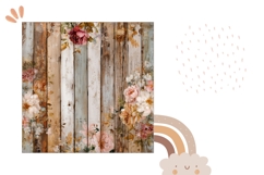 Rustic Pillow Sublimation PNG, Floral Pillow Case Template Product Image 2