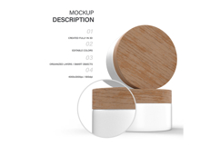 Plastic Jars With Wooden Lids - PSD Mockup Product Image 2