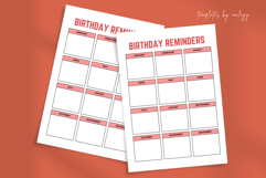 Yearly Birthday Reminder Planner Template | Digital Birthday Product Image 2