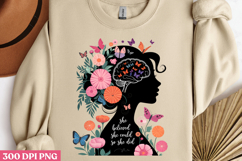 She Believed she could so she did PNG, Motivation Sublimatio Product Image 2