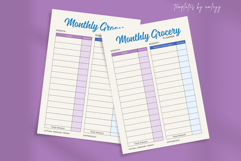 Grocery Planner Template | Printable Canva Grocery List Product Image 2
