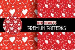 Red Hearts Digital Papers Patterns Product Image 2