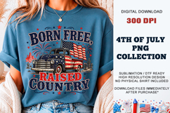 Born Free Raised Country PNG | Sublimation DTF Product Image 3