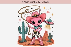 UFO cowgirl png design for T-shirts Product Image 2