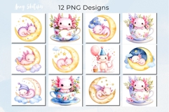 12 Cute Axolotl 20 oz Tumbler Wrap Bundle Product Image 2
