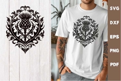Celtic thistle SVG, Engraved Laser Cutting board SVG Product Image 2