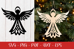 Christmas Angel laser SVG PNG| Christmas ornament Product Image 2