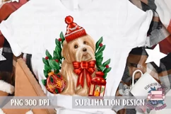 Christmas dog Sublimation Puppy Bichon PNG Product Image 3