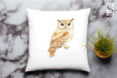 Watercolor Owl Bird Illustration Clipart Sublimation PNG Product Image 2