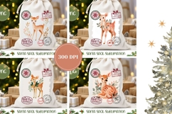 Cartoon Christmas Deer Santa Sack, Christmas Santa Sack PNG Product Image 2