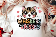 Whiskers and Kisses Sublimation PNG, Cat lover Sublimation Product Image 2