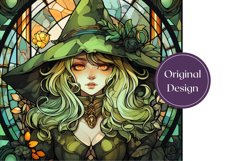 Halloween Green Witch Tumbler Wrap, Halloween Sublimation Product Image 2