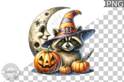 Halloween Raccoon Sublimation Design - High Quality PNG File Product Image 1