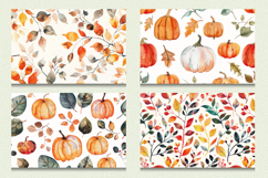 Watercolor Fall Pattern Cutting Boards sublimation Design Product Image 2