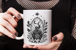 Halloween Gothic Stained SVG | Witch, Cauldron, Moon, Key Product Image 3